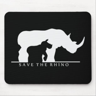 Tapis De Souris Sauvez le rhinocéros