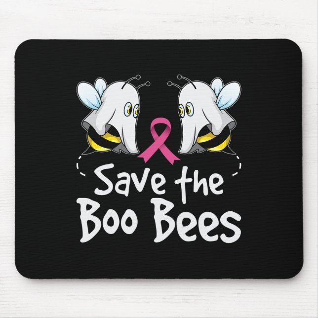 Tapis De Souris Sauvez les abeilles Boo Sensibilisation au cancer  (Devant)