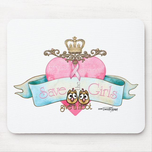 Tapis De Souris Sauvez les filles - donnez une huée (Devant)