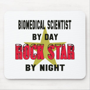 Tapis De Souris Savant en biomédecine par le jour rockstar par