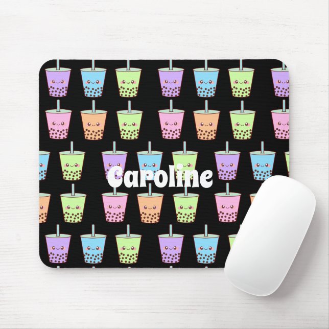 Tapis De Souris Saveurs de thé au lait Boba (Avec souris)
