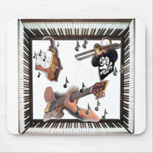 Tapis De Souris Saxophone Guitar Trombone Piano Design