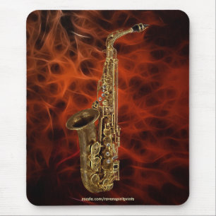 Tapis De Souris SAXOPHONE MUSIQUE AMOUREUX Mousepad