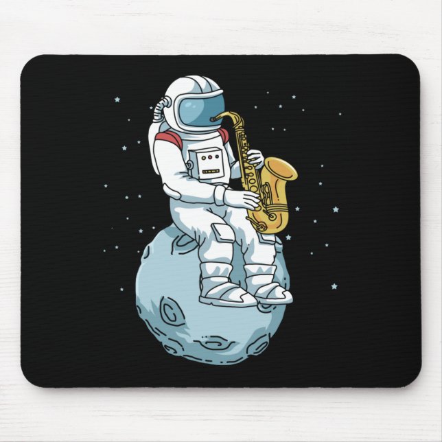 Tapis De Souris Saxophone Saxophoniste Cadeaux Jazz Musique Saxoph (Devant)