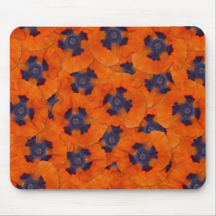 Tapis De Souris Scarlet Orange Poppy Motif sans joint