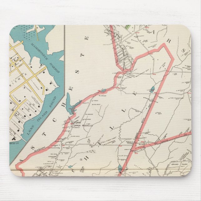 Tapis De Souris Scarsdale, New Rochelle, villes de Mamaroneck (Devant)