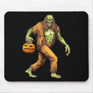 Tapis De Souris Scary Sasquatch Bigfoot Zombie portant Halloween