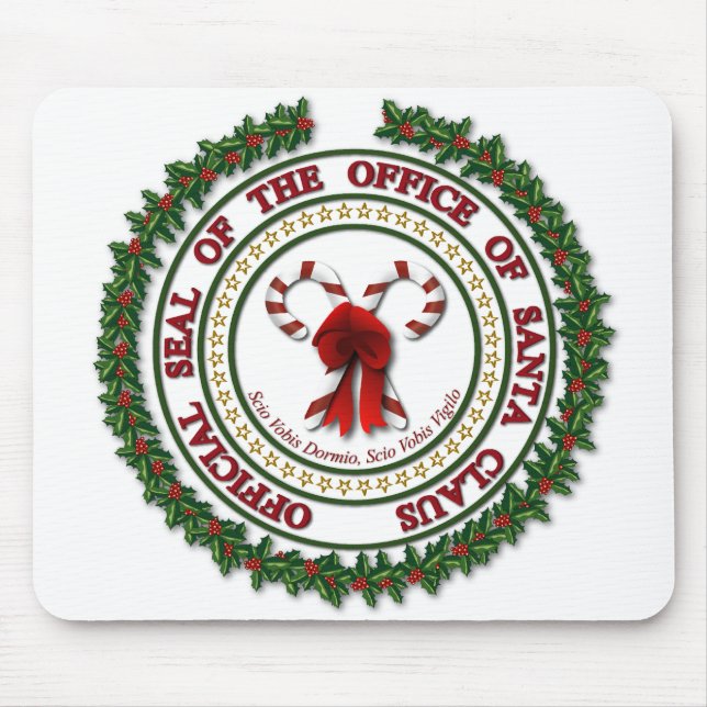 Tapis De Souris Sceau du bureau du Père Noël Mousepad (Devant)