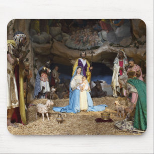 Tapis De Souris Scène de la Nativité de Noël antique