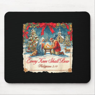 Tapis De Souris Scène de la Nativité de Noël Xmas Tout genou fléch