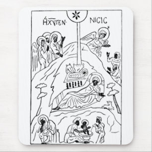 Tapis De Souris Scène de Nativité orthodoxe minimale