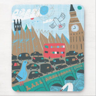 Tapis De Souris Scène de ville du Royaume-Uni