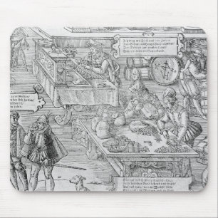 Tapis De Souris Scène d'opérations bancaires