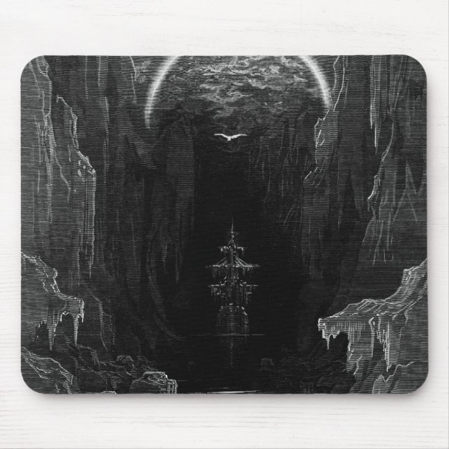 Tapis De Souris Scène 'du givre du Mariner antique (Devant)