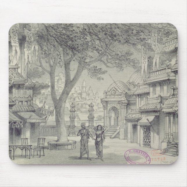 Tapis De Souris Scénographie pour l'acte II de l'opéra 'Lakme (Devant)