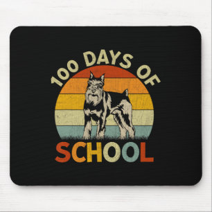 Tapis De Souris Schnauzer Chien Retro Garçons Filles 100ème Jour D