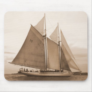 Tapis De Souris Schooner dans la sépia