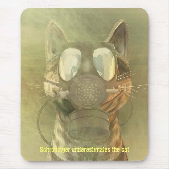 Tapis De Souris Schrödinger sous-estime le mousepad de chat (Devant)