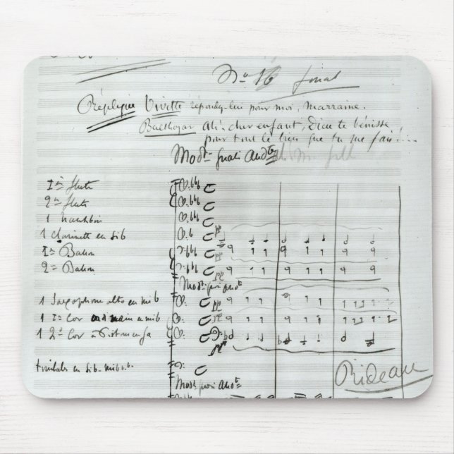 Tapis De Souris Score manuscrit de la Loi III (Devant)