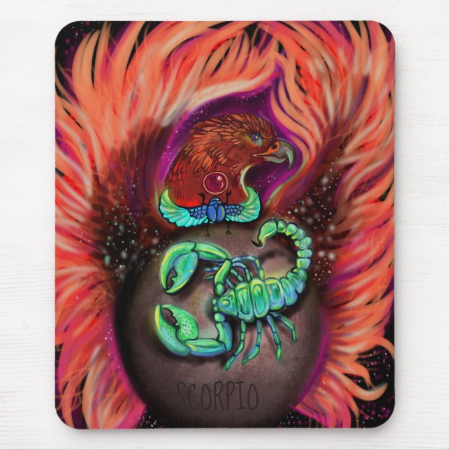 Tapis De Souris Scorpio, signe zodiaque (Devant)