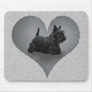 Tapis De Souris Scottie de coeur