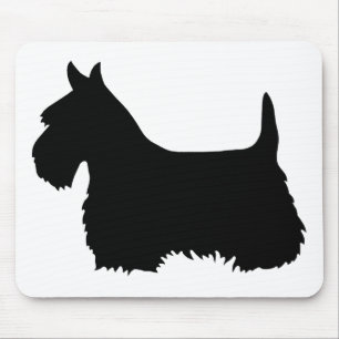 Tapis De Souris Scottish Terrier black silhouette, Scotland dog