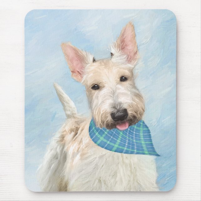 Tapis De Souris Scottish Terrier Wheaten Dog Painting Art original (Devant)