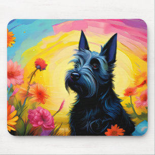 Tapis De Souris Scottish Terrier Whimsical Horizontal