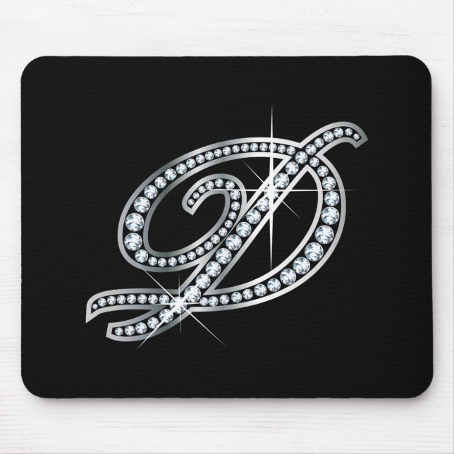 Tapis De Souris Script D "Diamond Bling" (Devant)