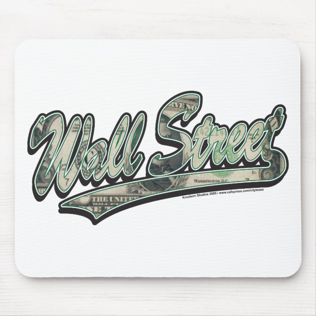 Tapis De Souris Script de baseball de Wall Street, haute finance (Devant)