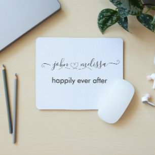 Tapis De Souris Script de citation de mariage simple Noms