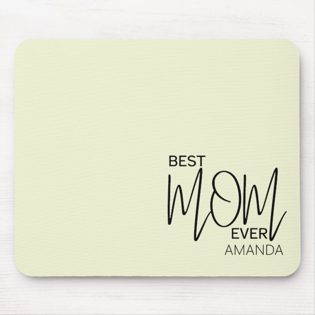 Tapis De Souris Script manuscrit minimaliste meilleure maman jamai (Devant)