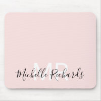 Script monogramme rose vif moderne