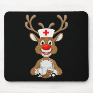 Tapis De Souris Scrub de Noël Top Reindeer Scrubs Gants en caoutch