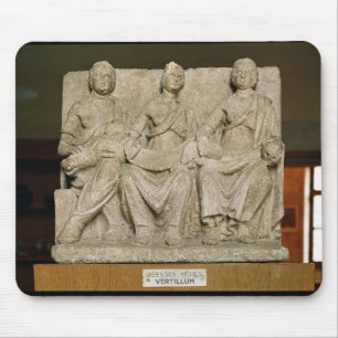 Tapis De Souris Sculpture votive d'une divinité triple de mère