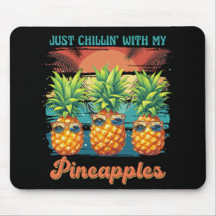 Tapis De Souris Se détendre avec mes lunettes de soleil tropicales