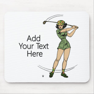 Tapis De Souris Se réchauffer pour Golf Lady Golfer