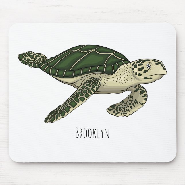 Tapis De Souris Sea turtle cartoon (Devant)