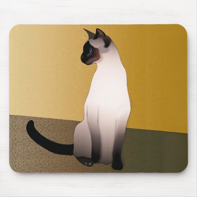 Tapis De Souris Seal Point Siamese Chat (Devant)