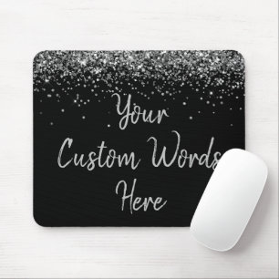 Tapis De Souris Secrétaire d'argent noir personnalisé Cadeau d'ann