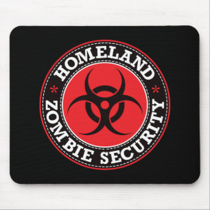 Tapis De Souris Sécurité de zombi de patrie - B rouge