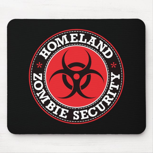 Tapis De Souris Sécurité de zombi de patrie - B rouge (Devant)