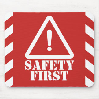 Tapis De Souris Sécurité rouge d'abord