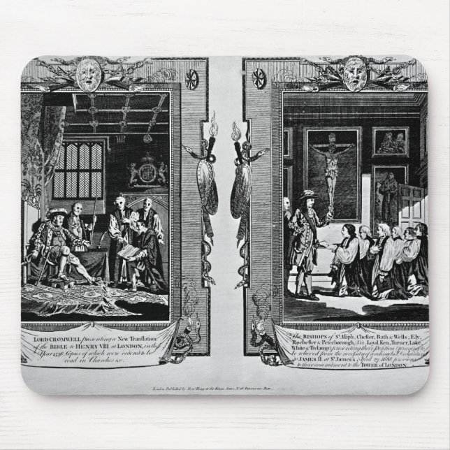 Tapis De Souris Seigneur Cromwell présente la bible à Henry VIII (Devant)