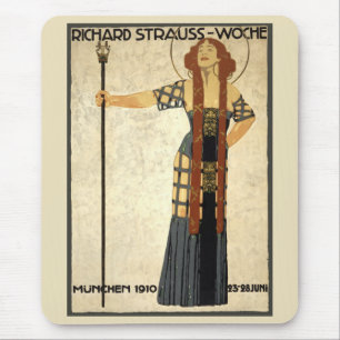 Tapis De Souris Semaine Richard Strauss Art Nouveau vintage, Munic