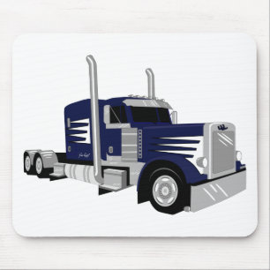 Tapis De Souris Semi Camion bleu foncé