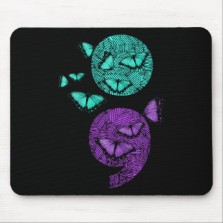 Tapis De Souris Semicolon de sensibilisation au suicide en santé m