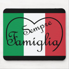 Tapis De Souris Sempre Famiglia Italien "Toujours Famille" Coeur