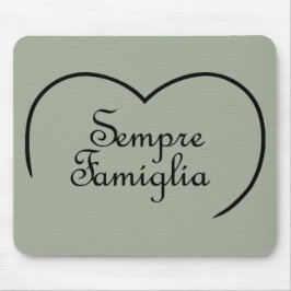Tapis De Souris Sempre Famiglia Italien "Toujours Famille" Coeur