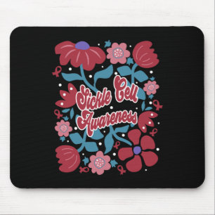 Tapis De Souris Sensibilisation à la faucille Super Bourgogne Fleu